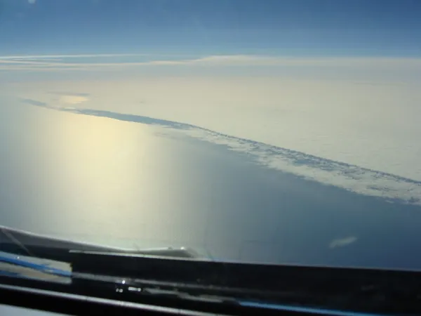 Grand Cloud Canyon over the Atlantic Ocean.