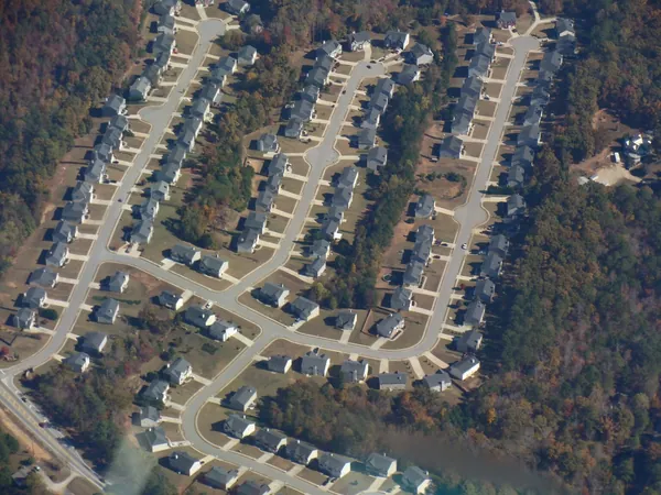 Typical American neighborhood in Atlanta.