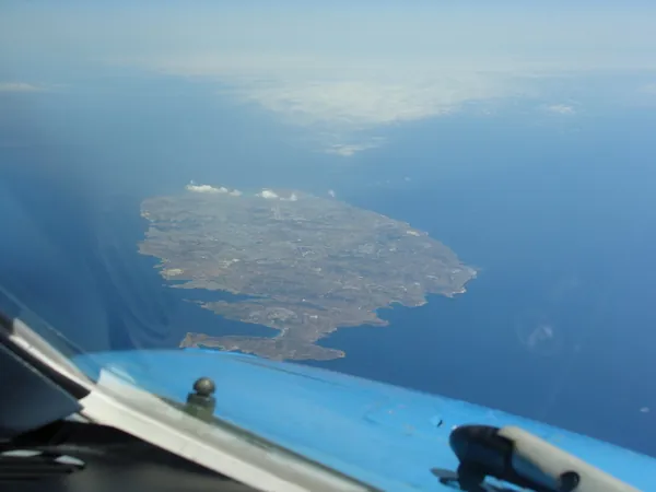 Malta 'on the nose', enroute to the African interior.