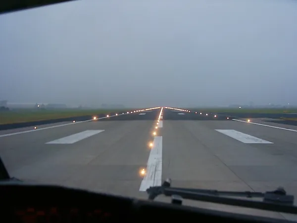 Waiting a few minutes for the wake turbulence from the heavy aircraft ahead of us to dissipate. Departure from runway 24 at Schiphol (the Kaagbaan).